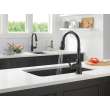 9990-BL-DST Broderick Single Handle Pull Down Bar or Prep Faucet, Matte Black