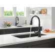 9990-BL-DST Broderick Single Handle Pull Down Bar or Prep Faucet, Matte Black