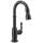 9990T-BL-DST Broderick Single Handle Pull Down Bar or Prep Faucet with Touch2O Technology, Matte Black