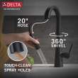 9991-BL-DST Monrovia Single Handle Pull Down Bar or Prep Faucet, Matte Black