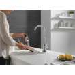 9991T-AR-PR-DST Monrovia Single Handle Pull Down Bar or Prep Faucet with Touch2O Technology, Lumicoat Arctic Stainless