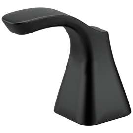 H252Bl Stryke 2H Bathroom Metal Lever Handle Set, Matte Black