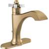 H562GS Dorval Single Cross Handle Kit, Champagne Bronze and Porcelain