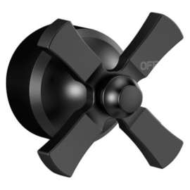 H567BL Dorval Handle 1C Volume FM Tub Filler 14S, Matte Black