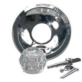 RP101821 Other Shower Trim Kit with Clear Knob Handle, Chrome