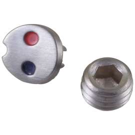 RP50585AR Leland Set Screw and Button, Arctic Stainless