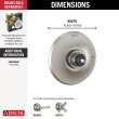 T14056-SSLHP Dorval Monitor 14 Series Valve Only Trim Less Handle, Stainless