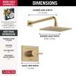 T14253-CZ-WE Vero Monitor 14 Series Shower Trim, Champagne Bronze