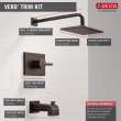 T14453-RB-WE Vero Monitor 14 Series Tub & Shower Trim