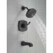 T14476-BL Stryke 14 Series Tub and Shower, Matte Black