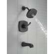 T14476-BL Stryke 14 Series Tub and Shower, Matte Black