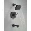 T14476-BL Stryke 14 Series Tub and Shower, Matte Black
