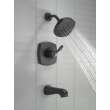 T14476-BL Stryke 14 Series Tub and Shower, Matte Black