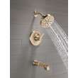T14489-CZ-PR Tetra Monitor 14 Series Tub & Shower Trim, Lumicoat Champagne Bronze
