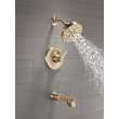 T14489-CZ-PR Tetra Monitor 14 Series Tub & Shower Trim, Lumicoat Champagne Bronze