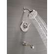 T14489-SS-PR Tetra Monitor 14 Series Tub & Shower Trim, Lumicoat Stainless