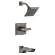 T14499-KS-PR Pivotal Monitor 14 Series H2Okinetic Tub and Shower Trim, Lumicoat Black Stainless
