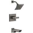 T14499-KS-PR Pivotal Monitor 14 Series H2Okinetic Tub and Shower Trim, Lumicoat Black Stainless