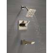 T14499-PN-PR Pivotal Monitor 14 Series H2Okinetic Tub and Shower Trim, Lumicoat Polished Nickel