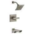 T14499-SS-PR Pivotal Monitor 14 Series H2Okinetic Tub and Shower Trim, Lumicoat Stainless