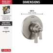 T17056-SS Dorval Monitor 17 Series Valve Trim Only, Stainless