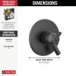 T17059-BL Trinsic Monitor 17 Series Valve Only Trim, Matte Black