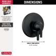 T17072-BL Galeon 17 Series Valve Only Trim, Matte Black