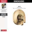 T17089-CZ-PR Tetra 17 Series Valve Only Trim, Lumicoat Champagne Bronze