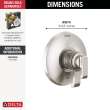 T17089-SS-PR Tetra 17 Series Valve Only Trim, Lumicoat Stainless