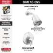 T17271-PR Galeon 17 Series Shower Trim with Cylinder SH, Lumicoat Chrome