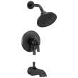 T17456-BL Dorval Monitor 17 Series Tub & Shower Trim, Matte Black