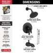 T17456-BL Dorval Monitor 17 Series Tub & Shower Trim, Matte Black