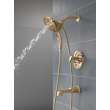 T17489-CZ-PR Tetra 17 Series Tub Shower Trim, Lumicoat Champagne Bronze