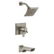T17499-SS-PR Pivotal Monitor 17 Series H2Okinetic Tub and Shower Trim, Lumicoat Stainless