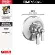 T17T056 Dorval TempAssure 17T Series Valve Only Trim, Chrome