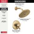 T17T259-CZH2O Trinsic TempAssure 17T Series H2Okinetic Shower Trim, Champagne Bronze
