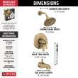T17T456-CZ Dorval TempAssure 17T Series Tub & Shower Trim, Champagne Bronze