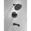 T17T489-BL Tetra 17T Series Tub Shower Trim, Matte Black