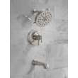 T17T489-SS-PR Tetra 17T Series Tub Shower Trim, Lumicoat Stainless