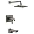T17T499-KS-PR Pivotal TempAssure 17T Series H2Okinetic Tub & Shower Trim, Lumicoat Black Stainless