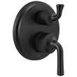 T24833-BL Kayra Two-Handle Monitor 14 Series Valve Trim with 3-Setting Integrated Diverter, Matte Black