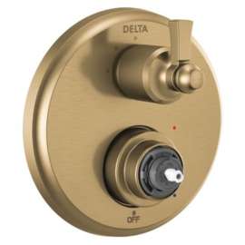 T24856-CZLHP Dorval Traditional 2-Handle Monitor 14 Series Valve Trim with 3 Setting Diverter, Champagne Bronze