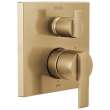T24867-CZ Ara Angular Modern Monitor 14 Series Valve Trim with 3-Setting Integrated Diverter, Champagne Bronze