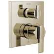 T24867-PN Ara Angular Modern Monitor 14 Series Valve Trim with 3-Setting Integrated Diverter, Polished Nickel