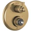T24956-CZLHP Dorval Traditional 2-Handle Monitor 14 Series Valve Trim with 6 Setting Diverter, Champagne Bronze