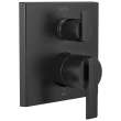 T24967-BL Ara Angular Modern Monitor 14 Series Valve Trim with 6-Setting Integrated Diverter, Matte Black