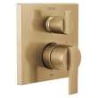 T24967-CZ Ara Angular Modern Monitor 14 Series Valve Trim with 6-Setting Integrated Diverter, Champagne Bronze