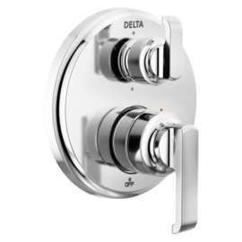 T24989-PR Tetra 14 Series Integrated Diverter Trim with 6-Setting, Lumicoat Chrome