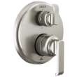 T24989-SS-PR Tetra 14 Series Integrated Diverter Trim with 6-Setting, Lumicoat Stainless