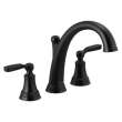 T2732-BL Woodhurst Delta Woodhurst Roman Tub Trim, Matte Black